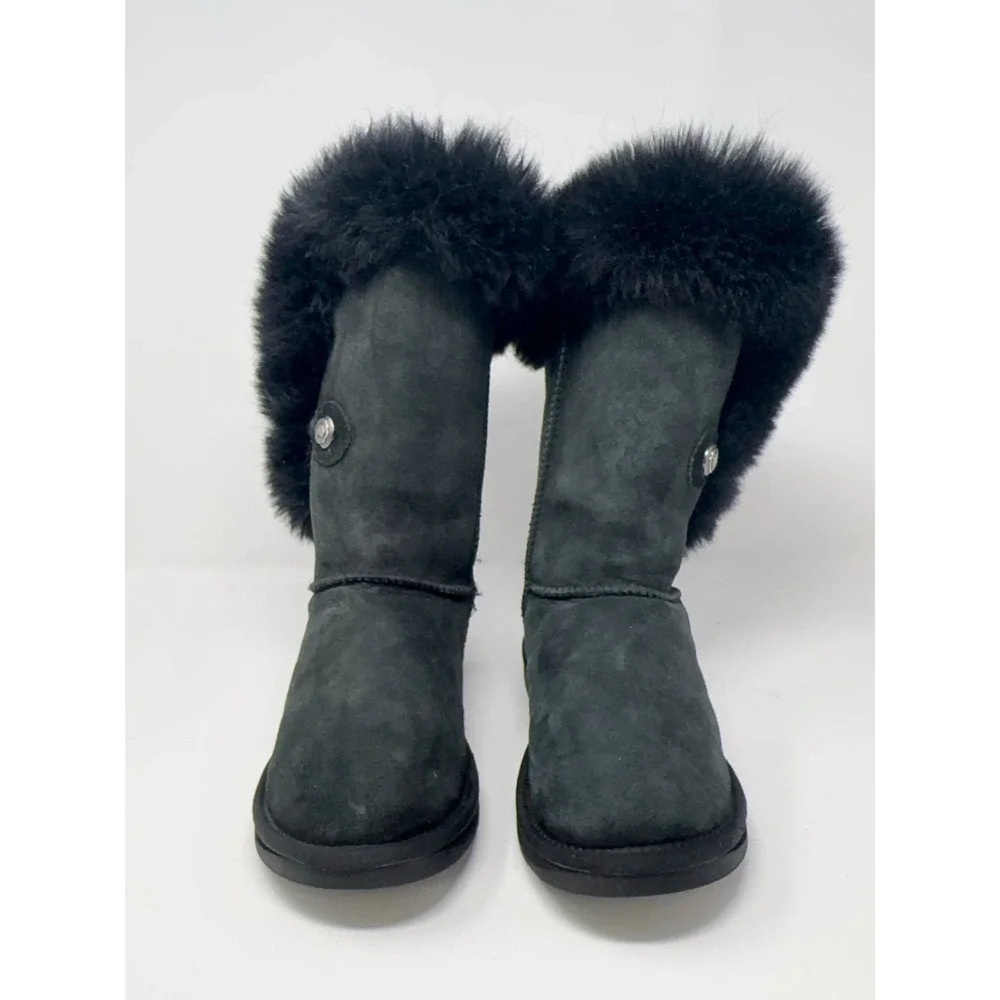 Australia Luxe Collective Nordic Short Boots Womens Size 8 Black Shearling Lined